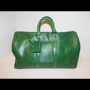 Louis Vuitton Green Epi Keepall 45